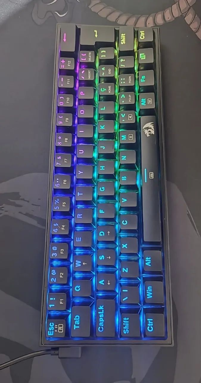 Teclado Mecânico Redragon Fizz RGB Black - NOVO - Foto 3
