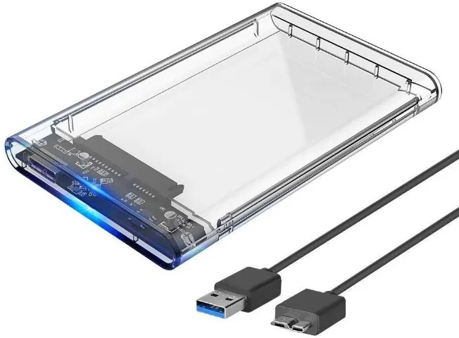 Case para HD externo Sata 2.5" notebook transparente USB 3.0 PS4 Xbox