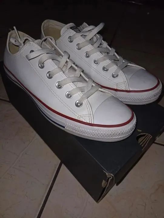 All Star Couro Branco 39