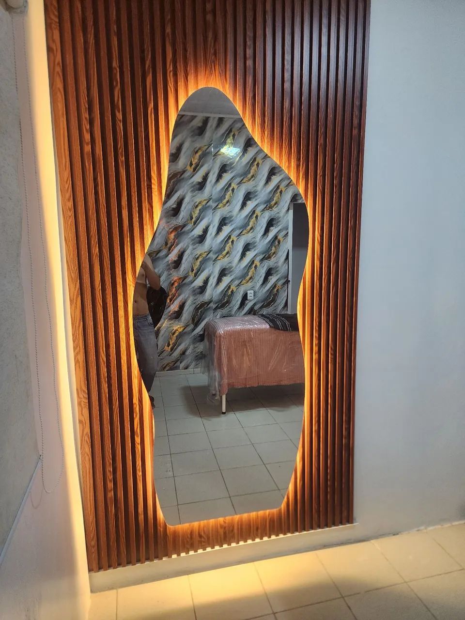 Espelho organico com leds 