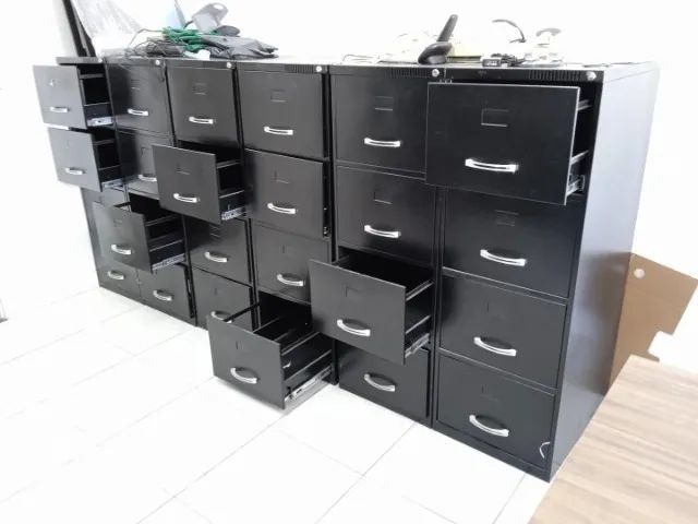 Arquivo de pasta suspensa c/ 4 gavetas em Aço Preto 134 cm x 46 cm x 64 cm - Foto 6