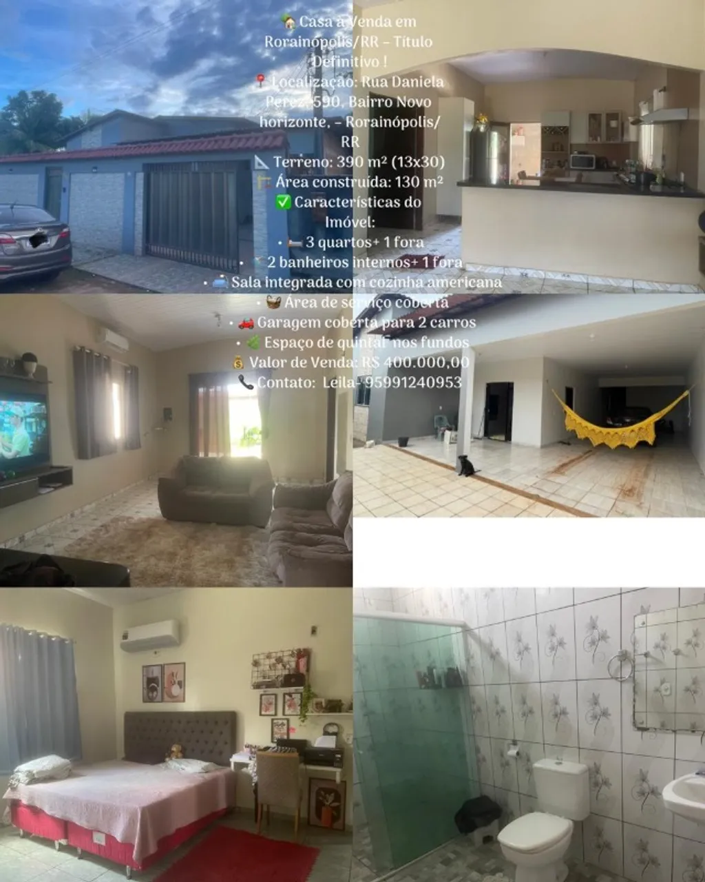 IMOVEL A VENDA EM RORAINOPOLIS/RR