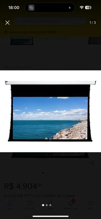 Tela Gaia 106 Polegadas  - Foto 2