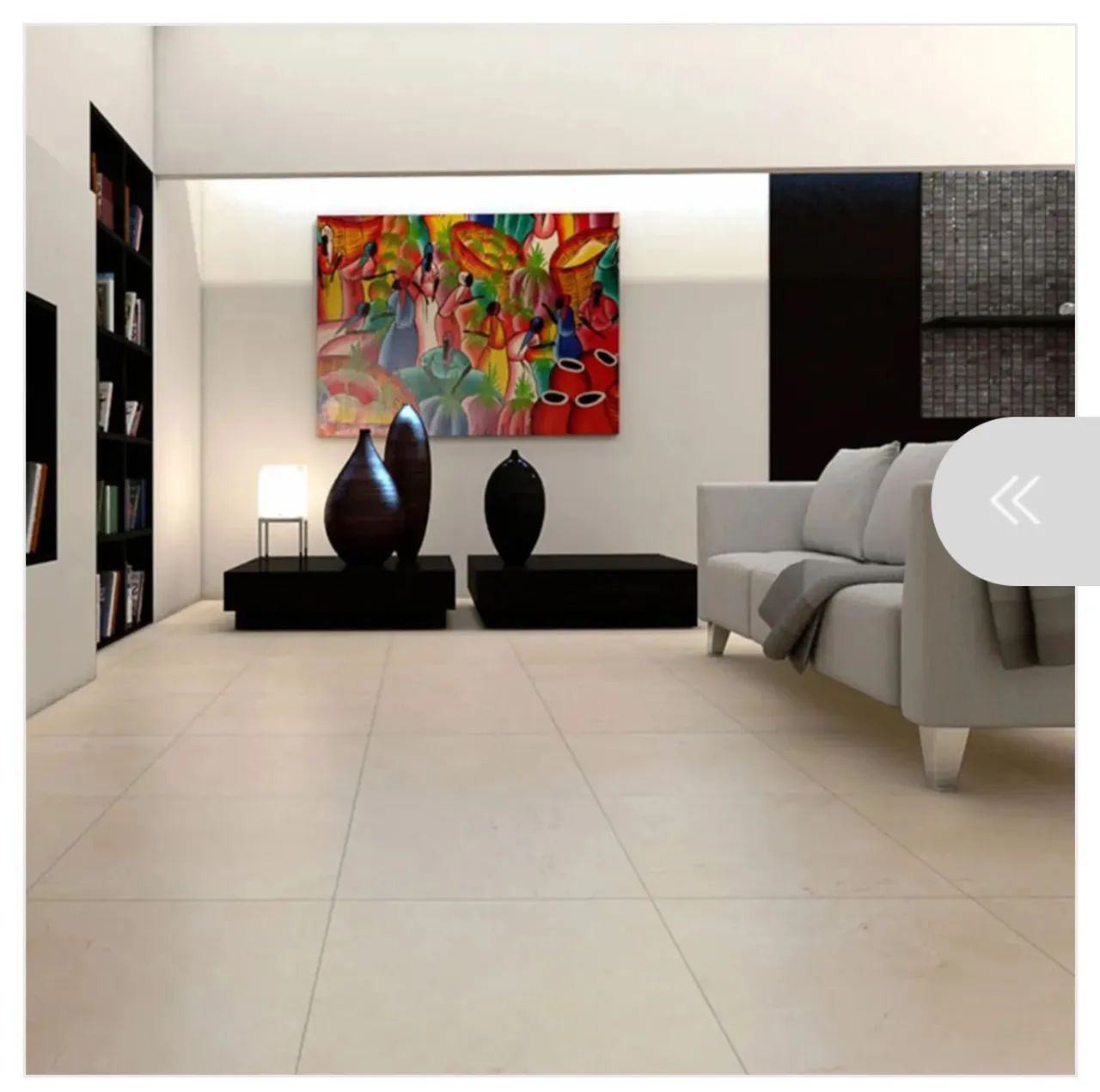 Porcelanato Marmorizado Retificado Acetinado Mediterraneo Bege Tipo A 58x58  - Foto 2