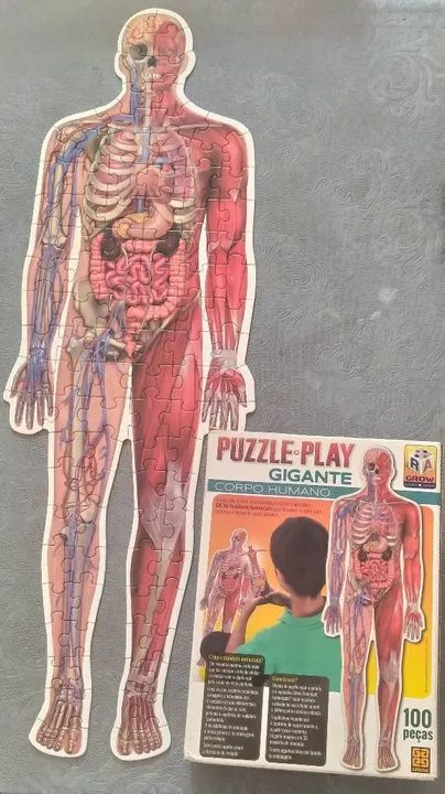 Grow Quebra Cabeça GIGANTE do Corpo Humano com 100 Peças. Grow * - Foto 4