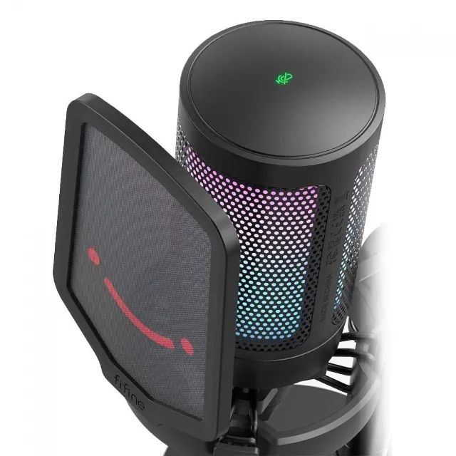 Microfone Gamer Fifine A6NEO RGB - Novo - Foto 5