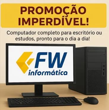 Computador completo Intel i5 + 8gb + SSD-240GB + Monitor 20" + Teclado e mouse. Novo!!