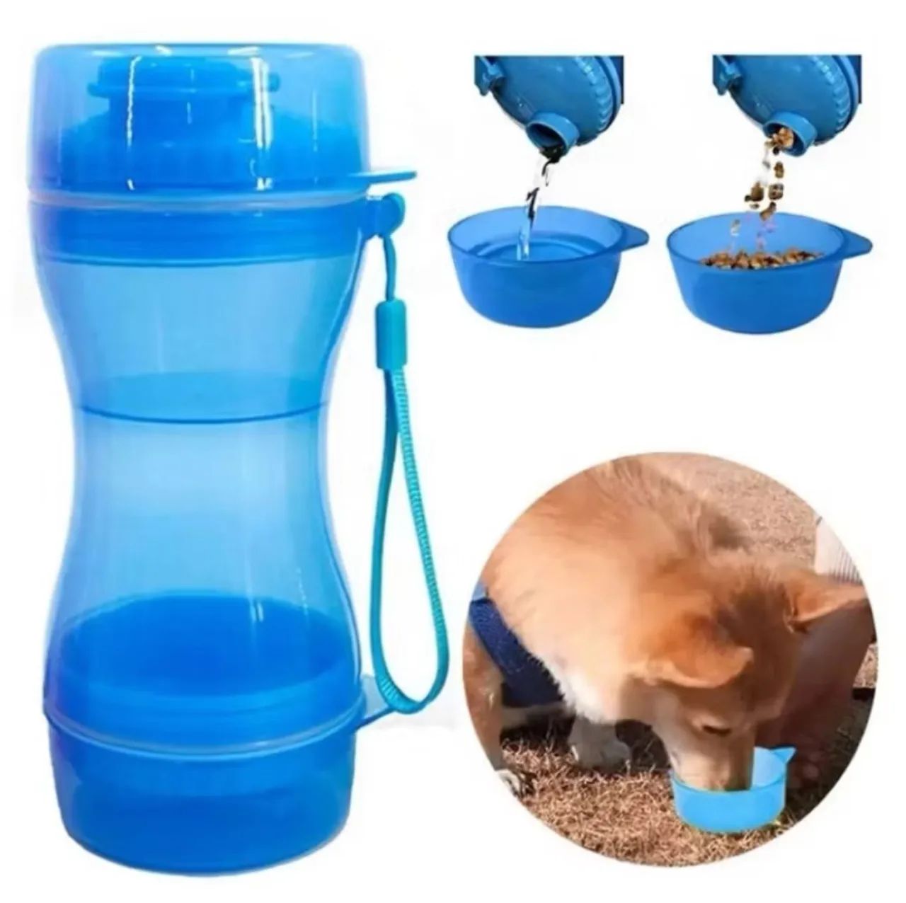 Bebedouro e Comedouro Portátil para Cães