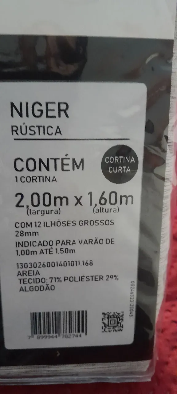 Cortina Niger Rústica 2,00m x 1,60m
