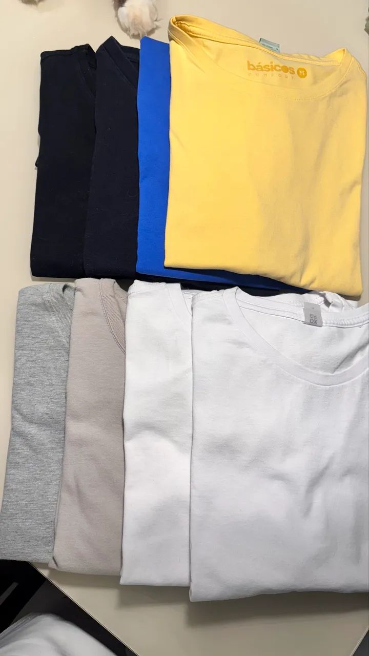 Camisetas malha de 100% algodão fio 30 penteada  - Foto 4
