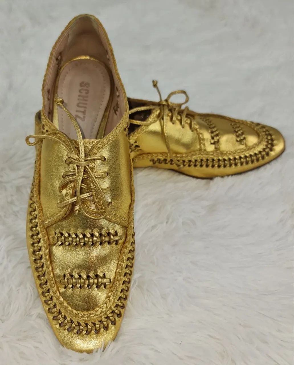 Schutz Sapato Dourado tam 39 - Foto 2