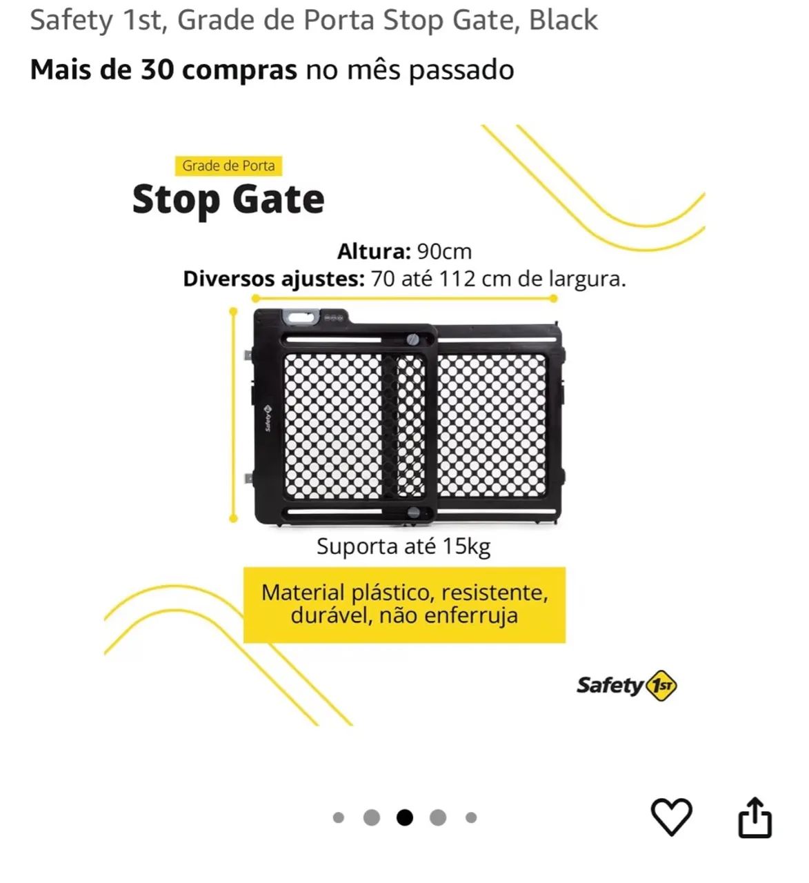 Portão de Segurança Safety 1st para Bebês - Foto 4