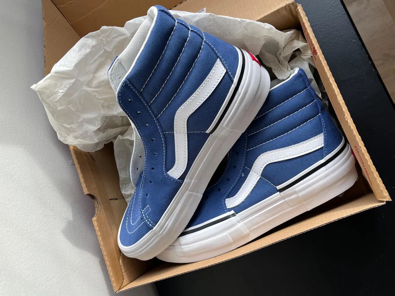 Tênis Vans Sk8-Hi Rearrenge Plataforma Azul Calçados Água