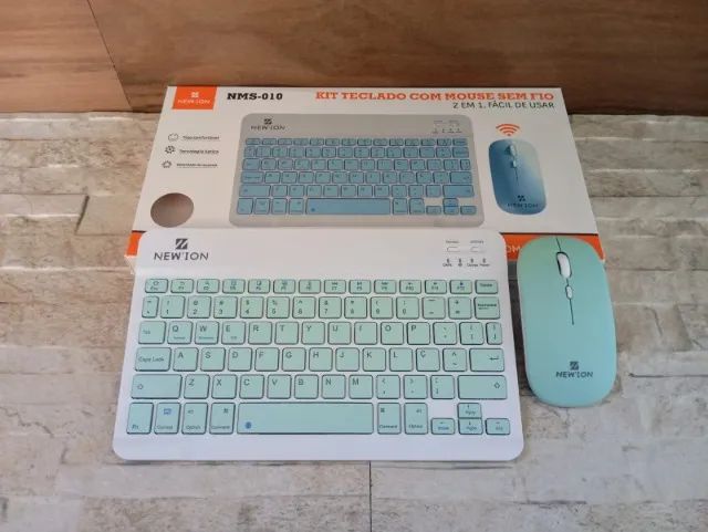 Teclado + Mouse Bluetooth Para Smartphones Notebook Tablet - Foto 4