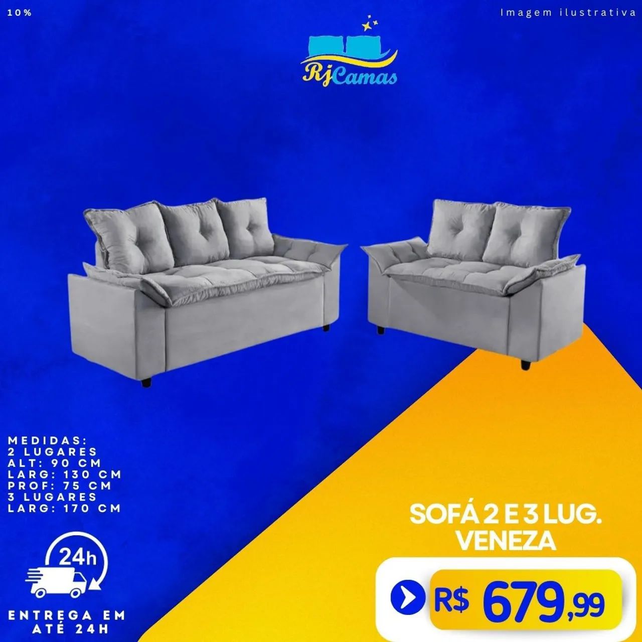 Sofá Veneza - Oferta Relâmpago!