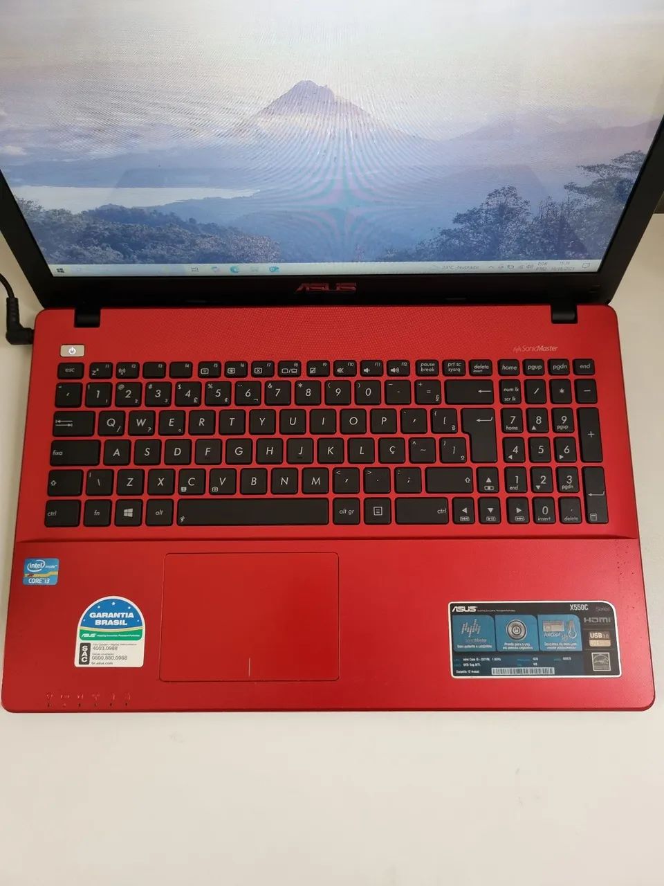 Notebook Asus X550 Intel Core I3 4Gb SSD 12Gb Tela 15.5