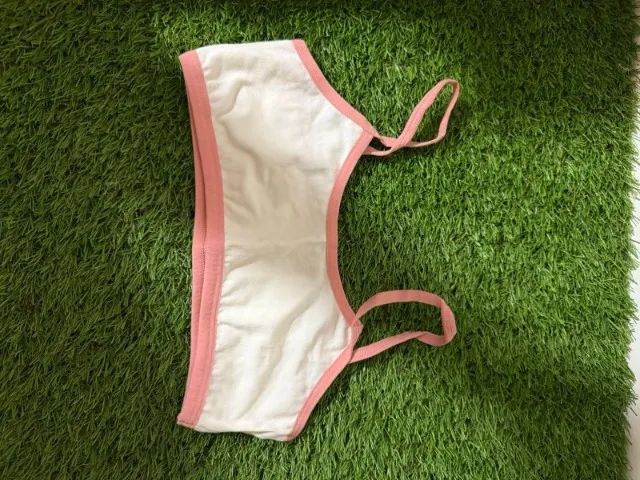kit 2 Sutiã top infantil menina alça fina algodão - Foto 4