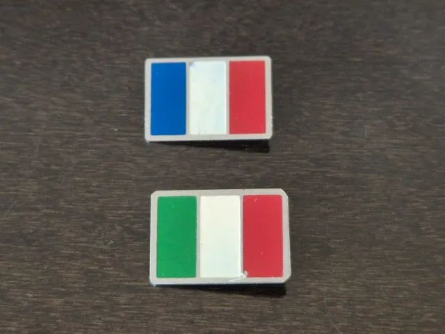 4 Broches Bandeiras. Vintage. Portugual / Itália / França - Foto 2