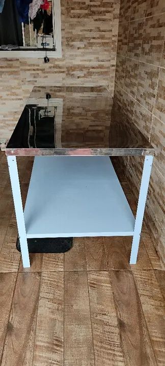 Mesa de aço inox para cozinha industrial - Foto 2
