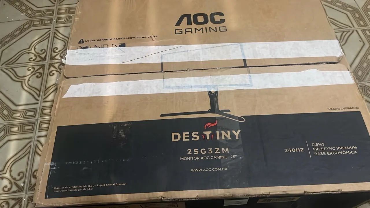 Monitor Gamer AOC Destiny 24,5 Polegadas 25G3ZM SEMI NOVO COM NF  - Foto 3