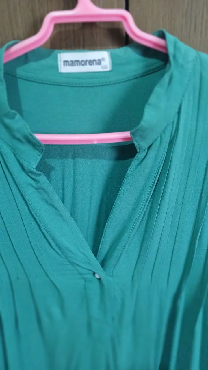 Blusa de tecido com renda - Foto 4