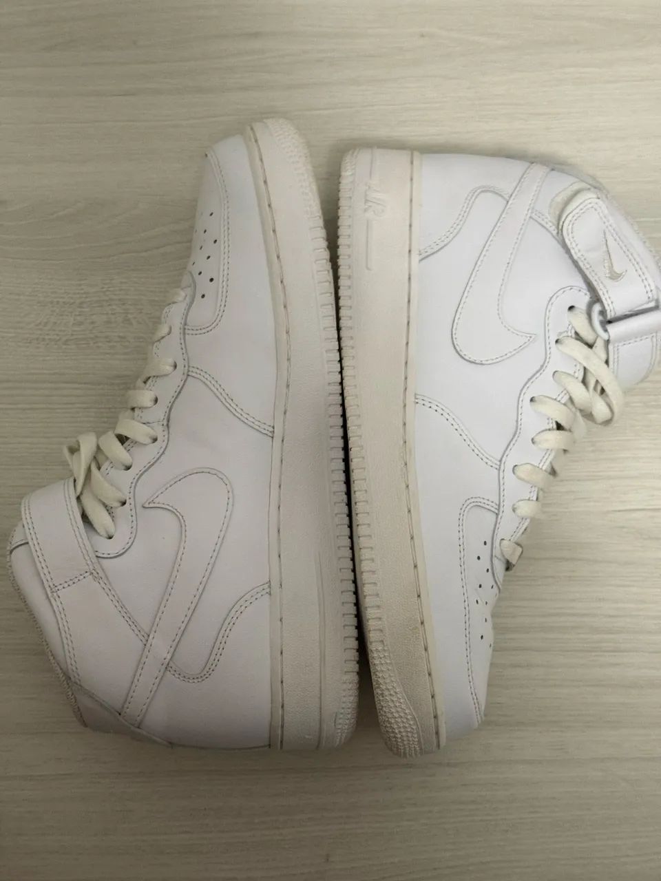 Tênis Nike Air Force 1 Mid Branco Masculino - Foto 3
