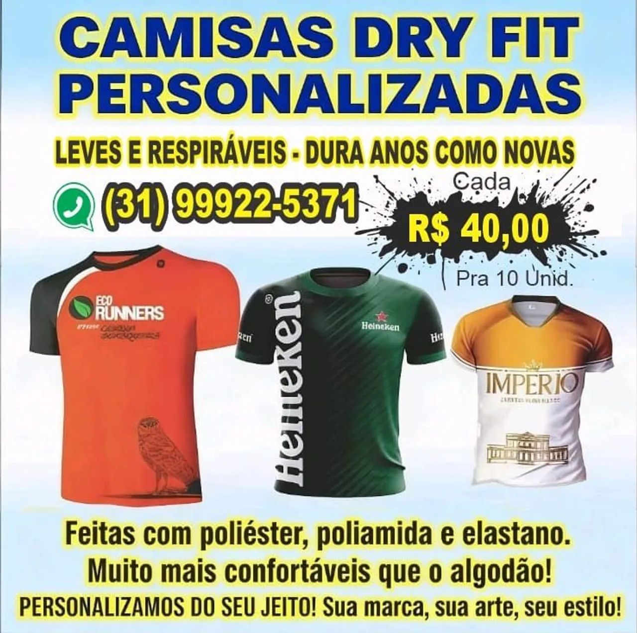 Camisa dry fit personalizada sublimação total 