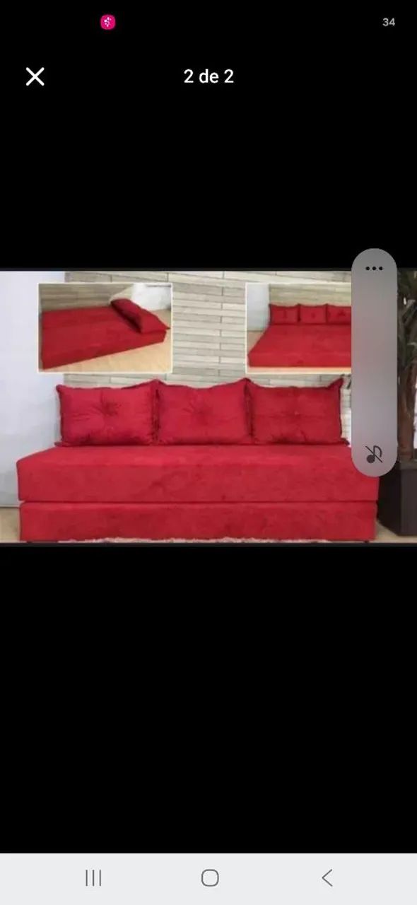 SOFA BICAMA COM ALMOFADAS  - Foto 3