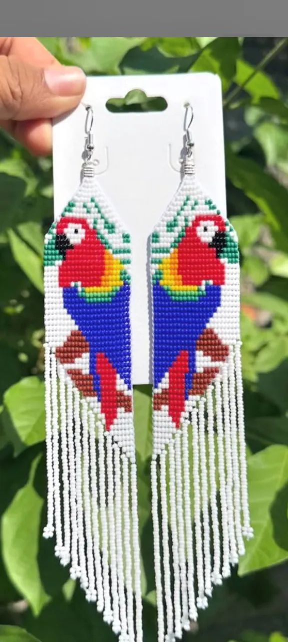 Brincos em miçangas  - Foto 3