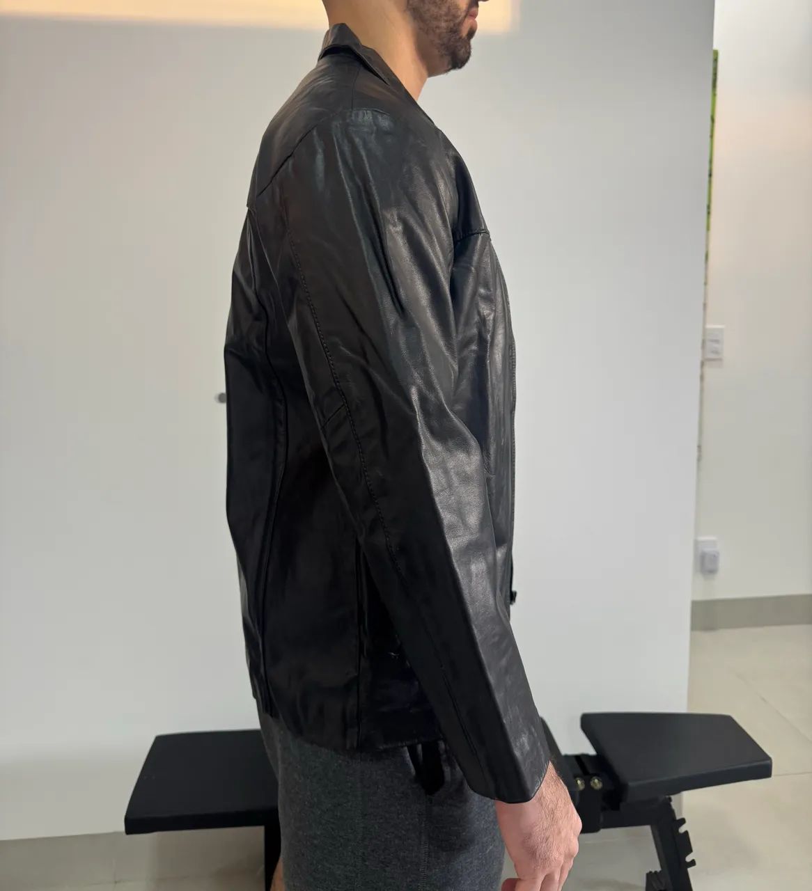 Jaqueta Masculina de Couro
