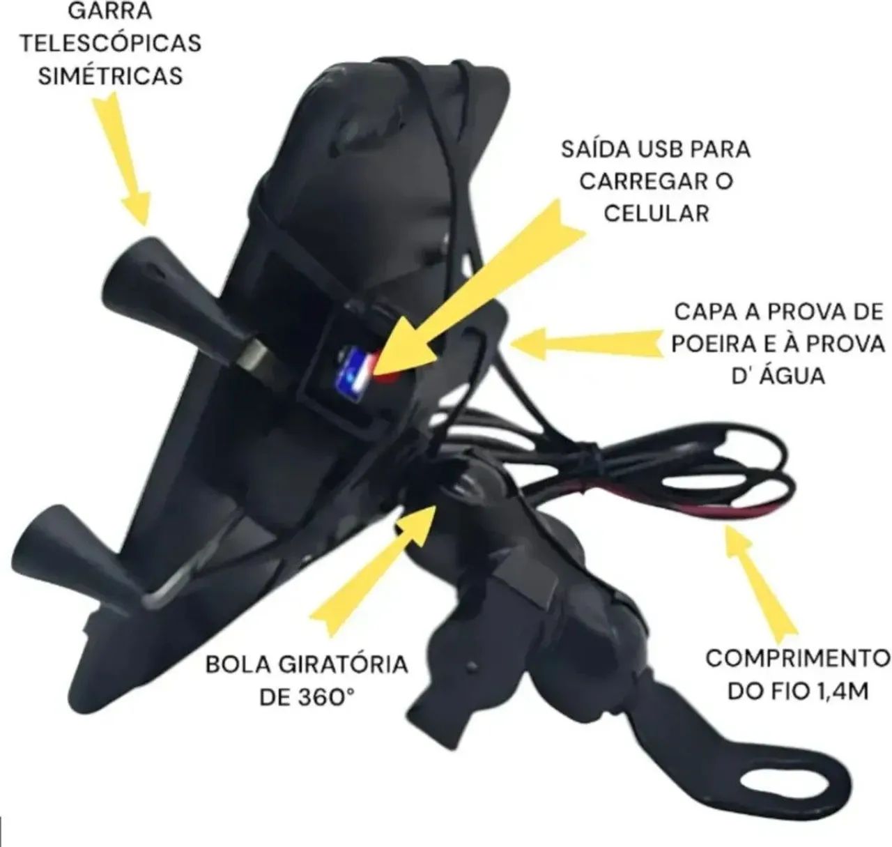 Suporte de celular para moto  - Foto 4