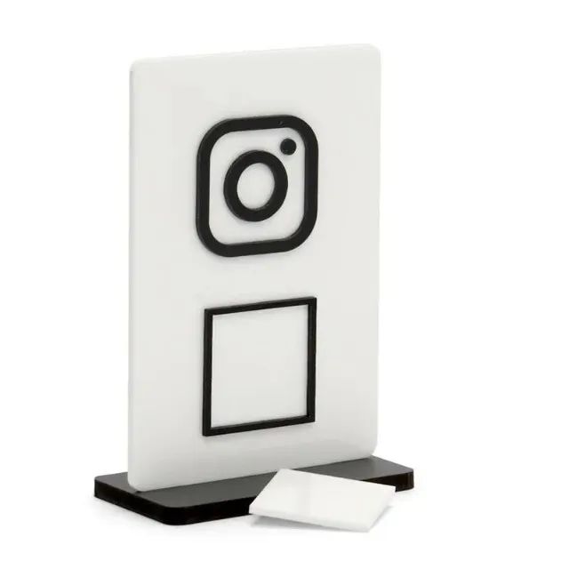 Placa Acrílica QR Code Instagram Personalizada - Foto 3