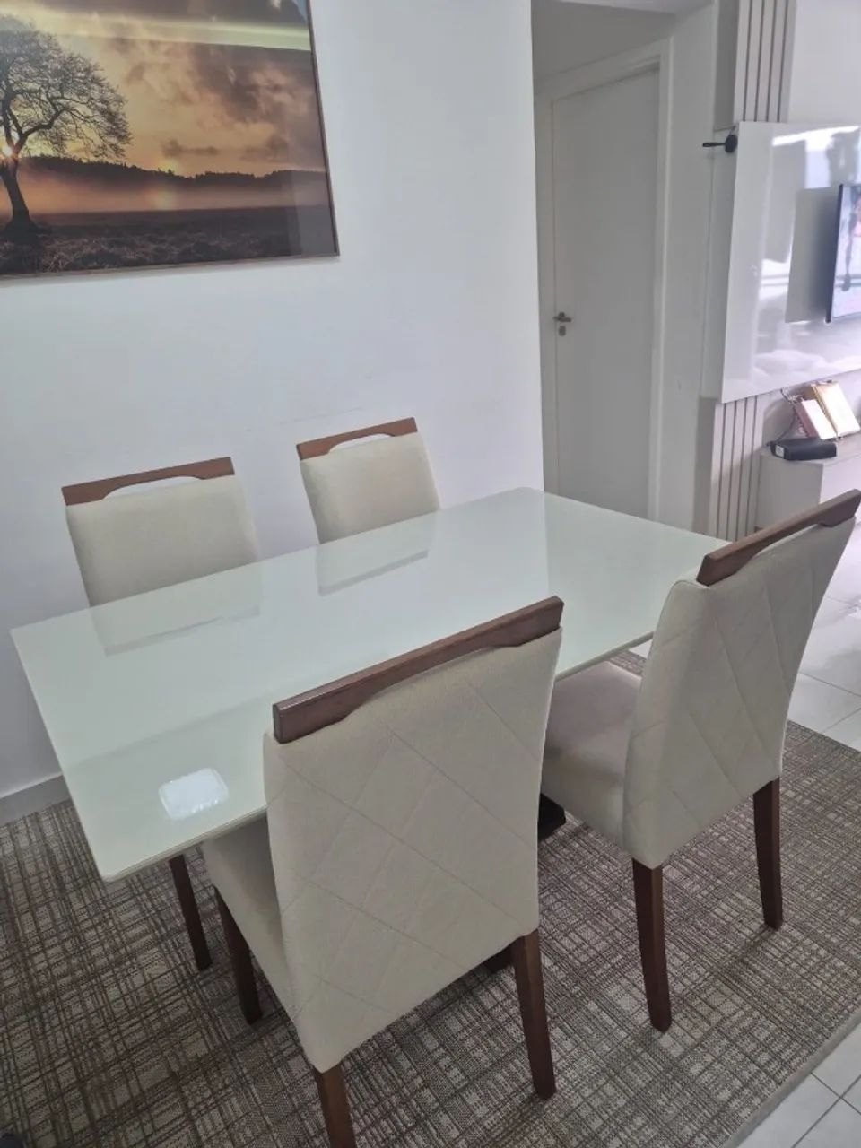 Mesa Jantar Retangular 6 lugares - Semi nova sem avarias