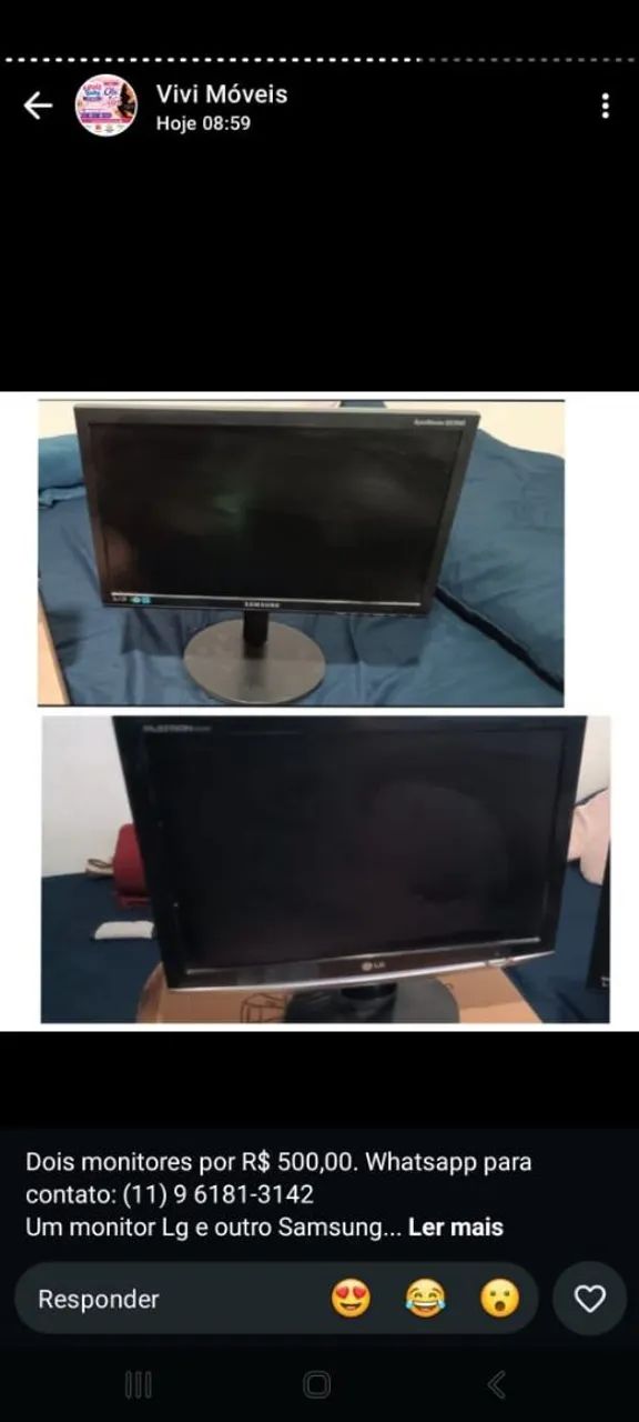 Vendo dois monitores usados em bom estado! - Foto 4