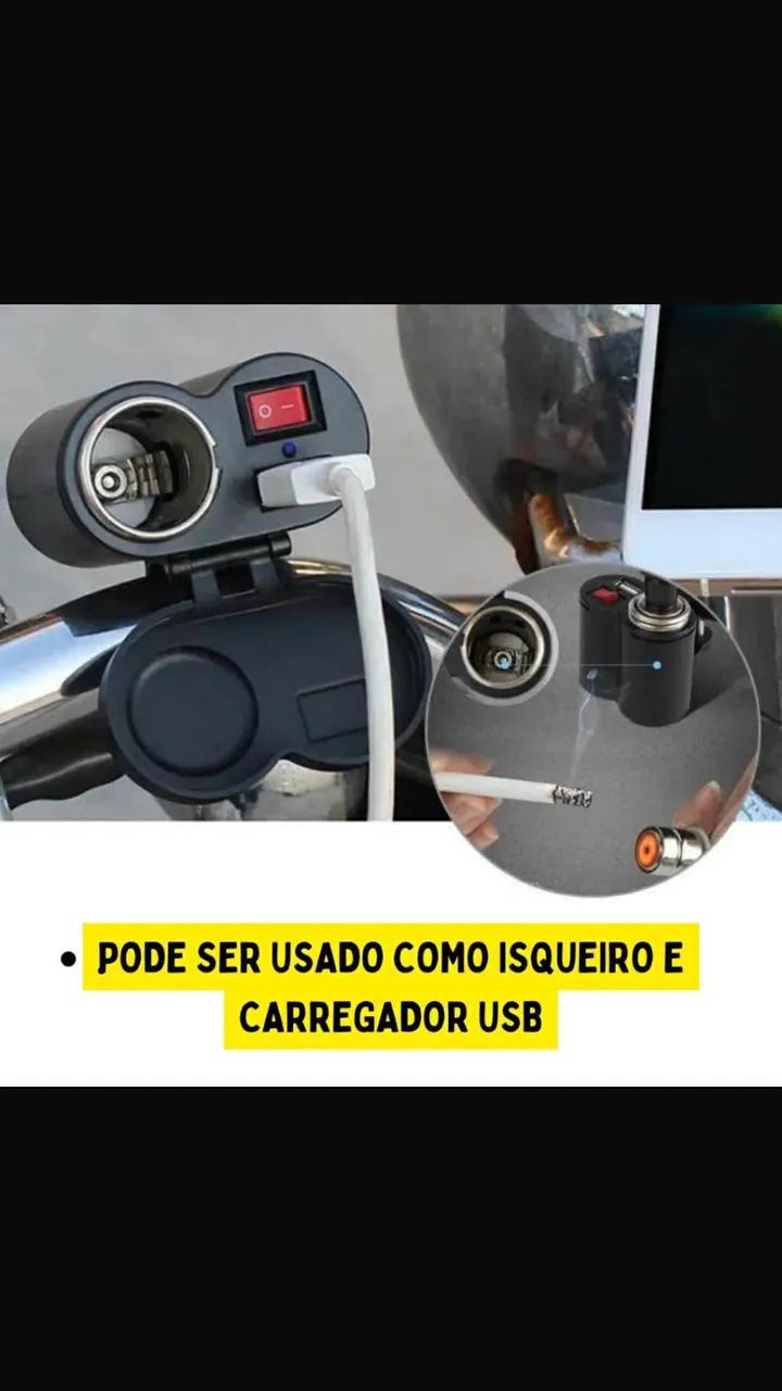 Carregador moto USB a prova D?água  - Foto 3