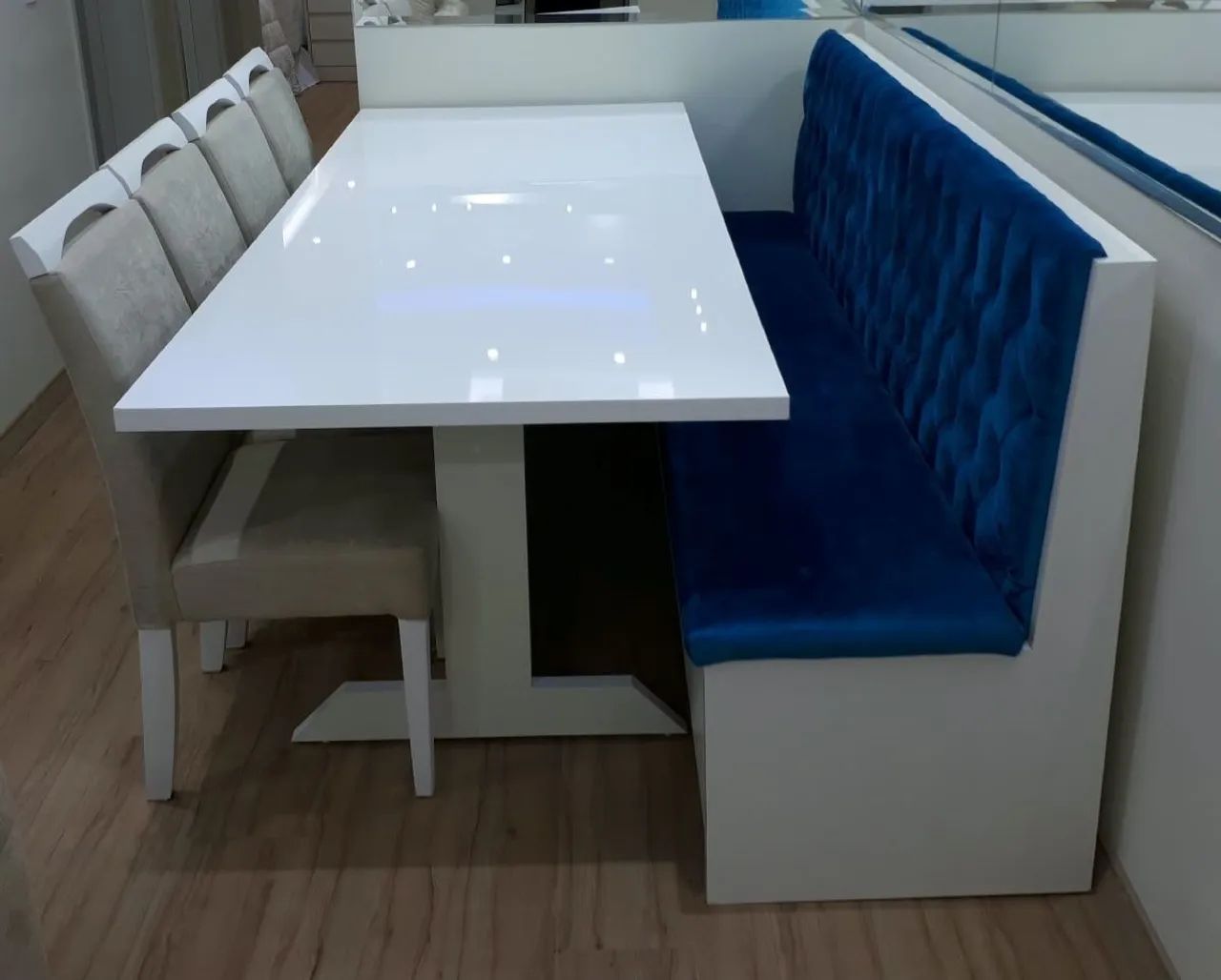 Mesa de Jantar Branca 8 Lugares