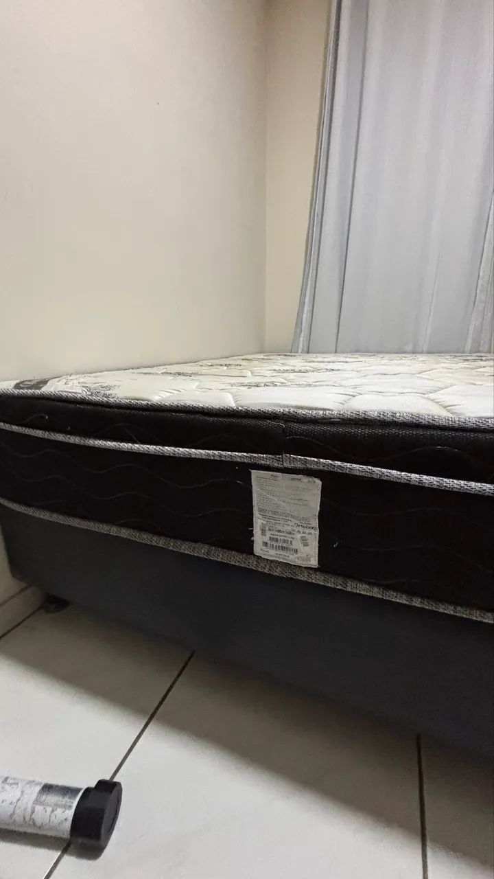 Cama box ortobom (baú + colchão)
