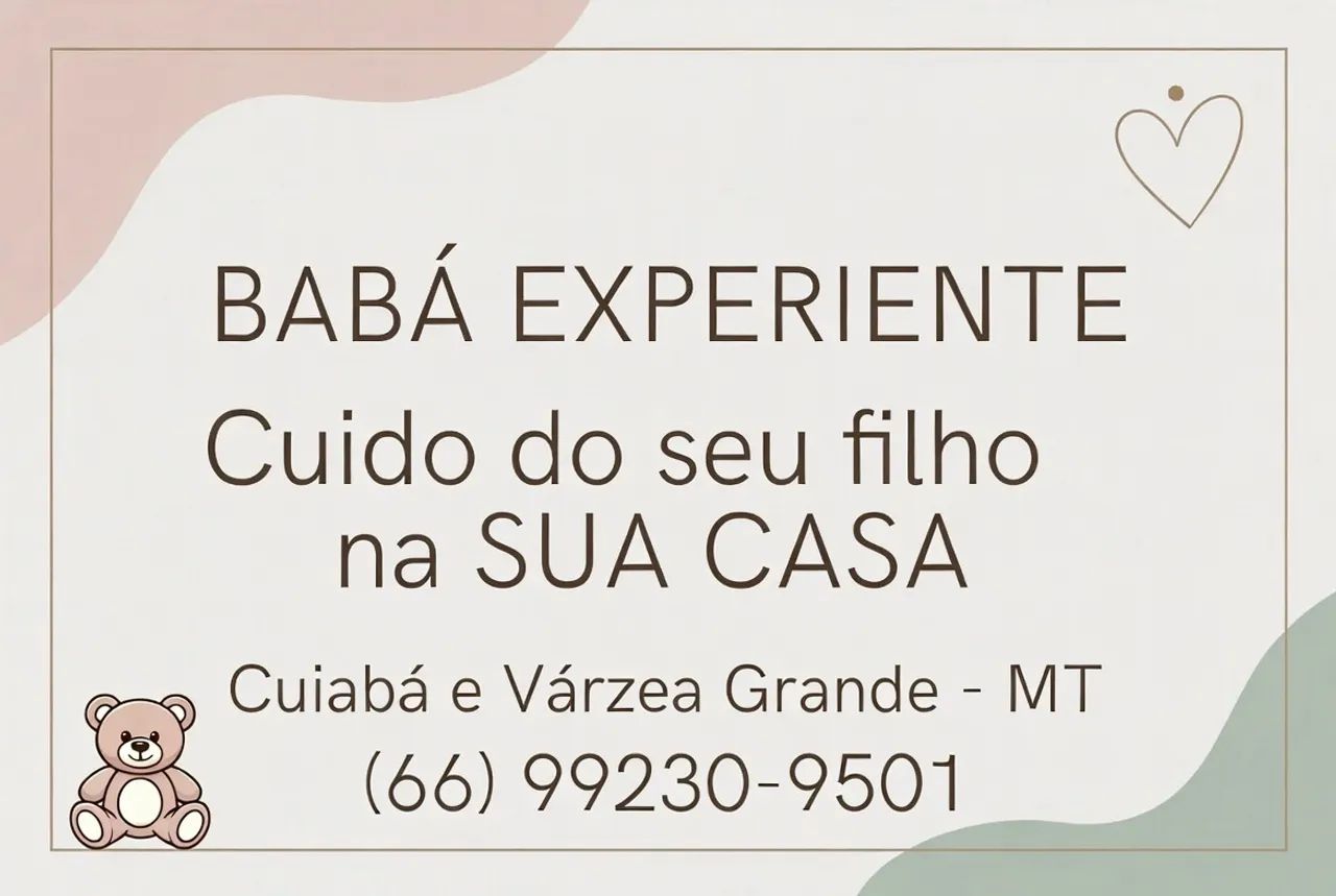 BABA, cuido de crianças cuiabá e vg 
