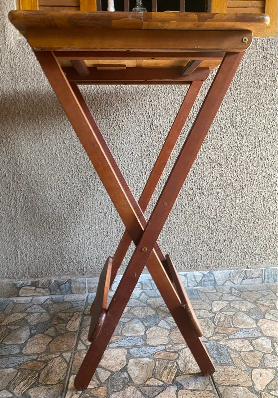 ? Mesa Dobrável de Madeira Maciça - Super Prática e Compacta! - Foto 4