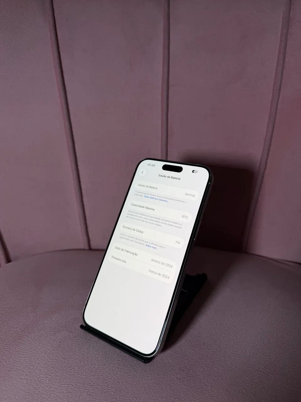 IPHONE 15 PRO MAX 256GB BRANCO - Foto 4