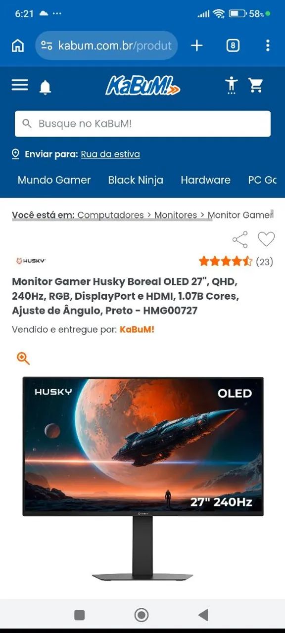 Monitor OLED husky 240mhz