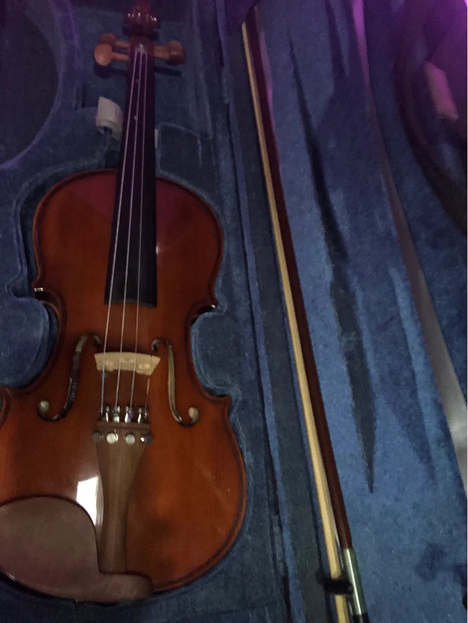 Violino Eagle 3/4 Usado + Espaleira, Estojo e Arco - Ótimo Estado - Foto 4