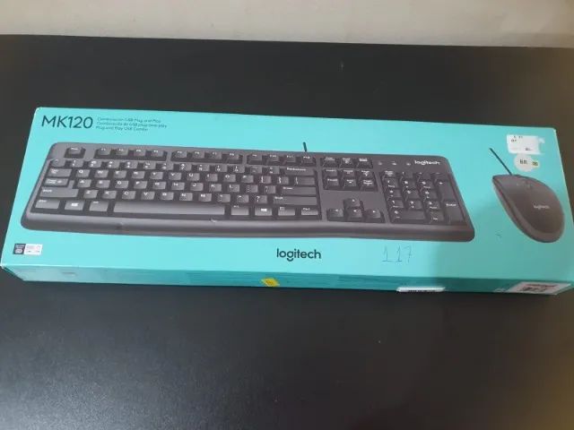 KIT Teclado e Mouse USB MK120 Preto Logitech