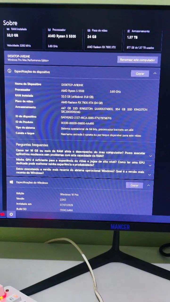 PC GAMER COMPLETO ( NÃO ACEITO TROCAS ) - Foto 3