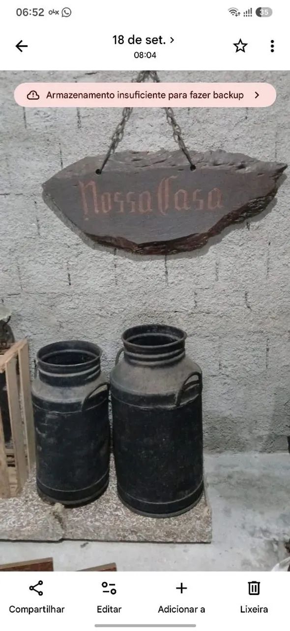 Antigos latões de leite