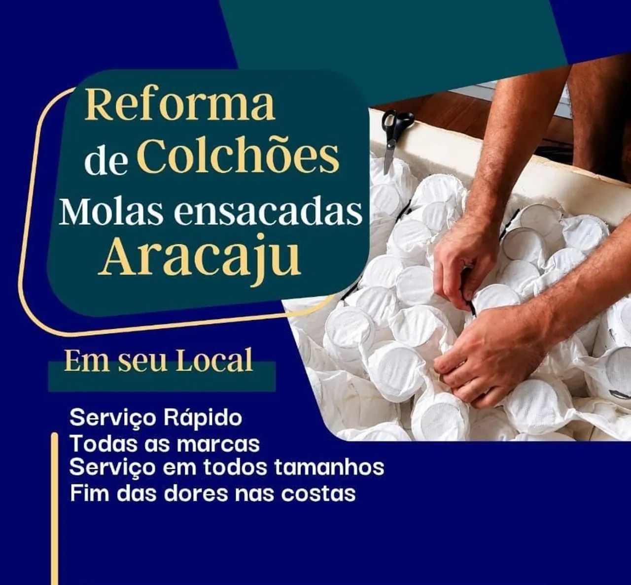 Reforma de colchões de molas ensacadas