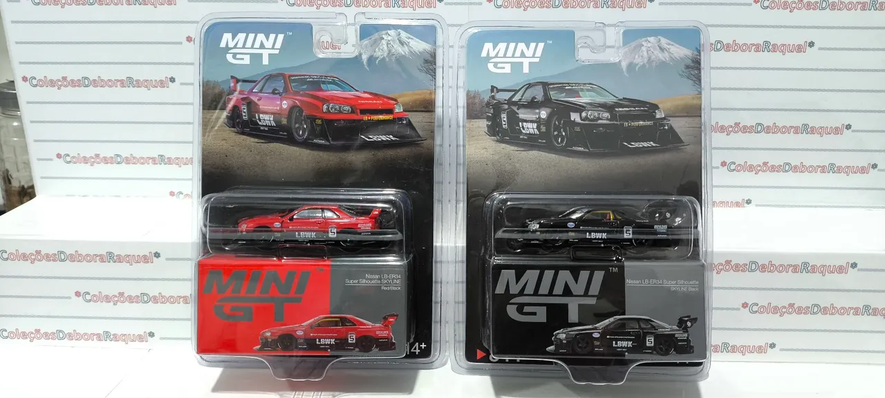 Mini GT Nissan Skyline GT-R (R34) Top Secret Gold Exclusivo do