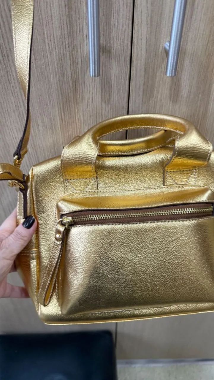 Bolsa dourada feminina  - Foto 2