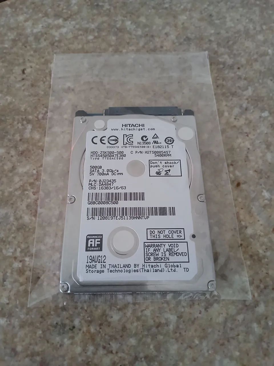 HD HITACHI 500GB - 2.5", NOTEBOOK E PC, FUNCIONANDO PERFEITAMENTE. - Foto 3