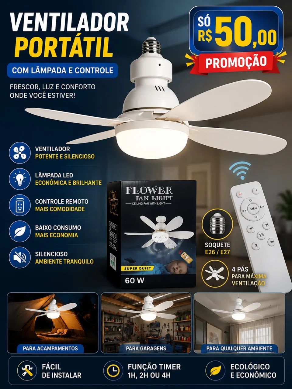 VENTILADOR TETO - Foto 2